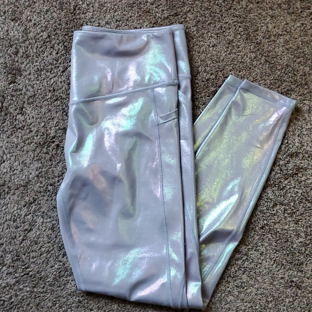 Curves N Combatboots Shimmer Leggings